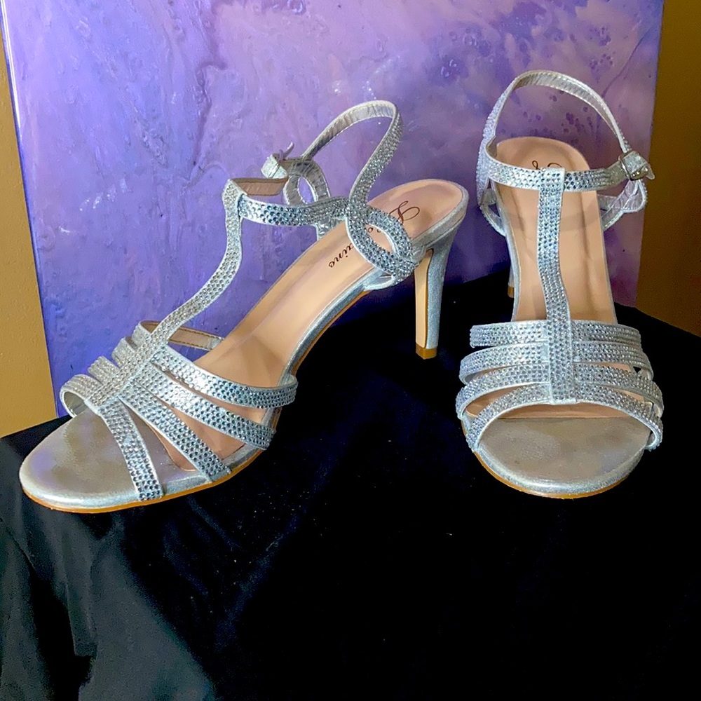 Silver Sparkly Heels